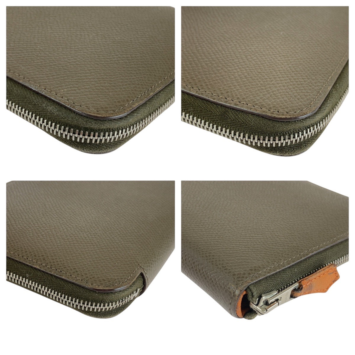 13399
HERMES エルメス アザップロング シルクイン エトゥープ ブラウン シルバー金具 ヴォーエプソン 長財布 ロングウォレット N刻印  レディース