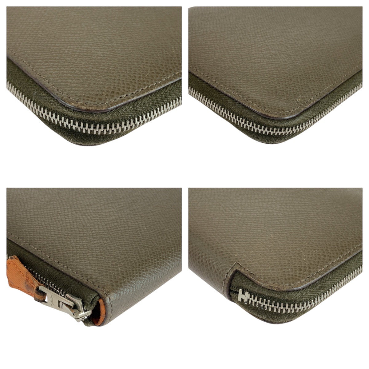 13399
HERMES エルメス アザップロング シルクイン エトゥープ ブラウン シルバー金具 ヴォーエプソン 長財布 ロングウォレット N刻印  レディース