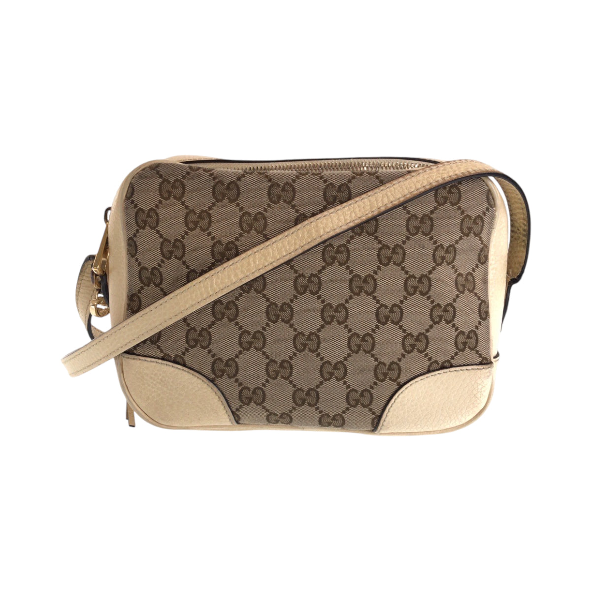 13401
GUCCI グッチ ベージュ アイボリー ゴールド金具 GGキャンバス 449413 ショルダーバッグ ポシェット  レディース