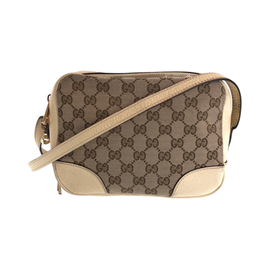 13401
GUCCI グッチ ベージュ アイボリー ゴールド金具 GGキャンバス 449413 ショルダーバッグ ポシェット  レディース
