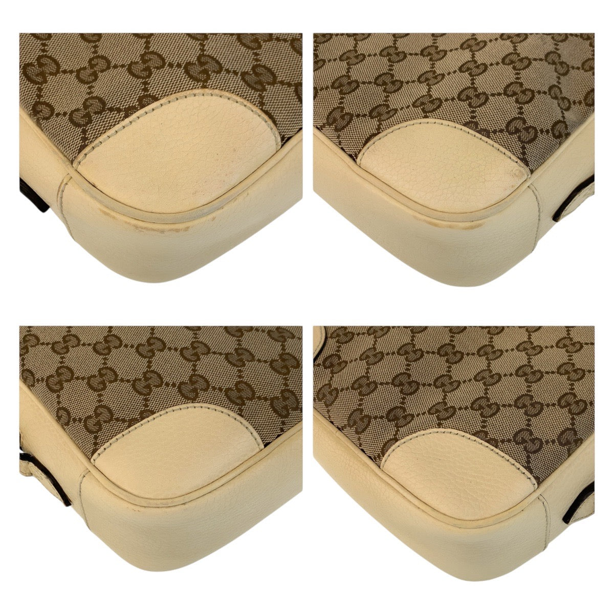13401
GUCCI グッチ ベージュ アイボリー ゴールド金具 GGキャンバス 449413 ショルダーバッグ ポシェット  レディース