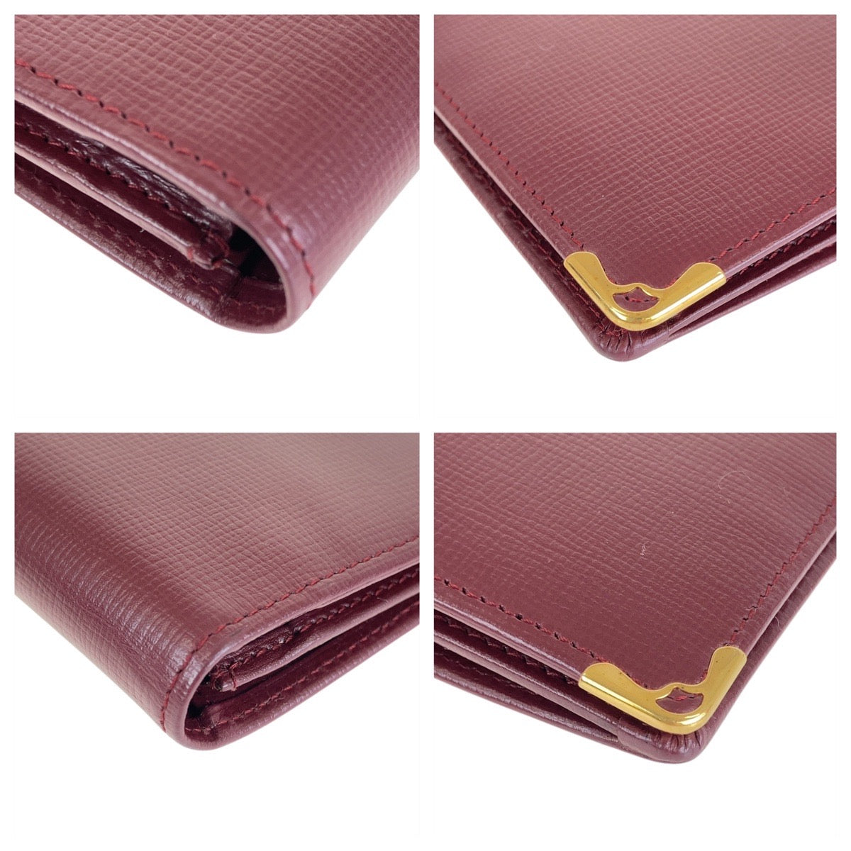 CARTIER カルティエ マストライン ワインレッド ボルドー ゴールド金具 レザー 長財布 ロングウォレット 男女兼用  レディース
