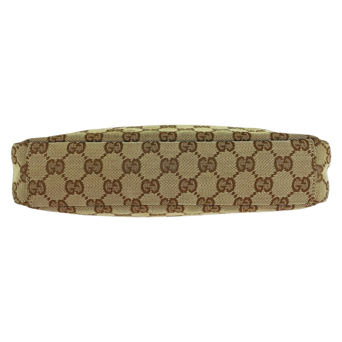 13406
GUCCI グッチ ブラウン ベージュ シルバー金具 GGキャンバス / レザー 35098 ショルダーバッグ ポシェット  レディース