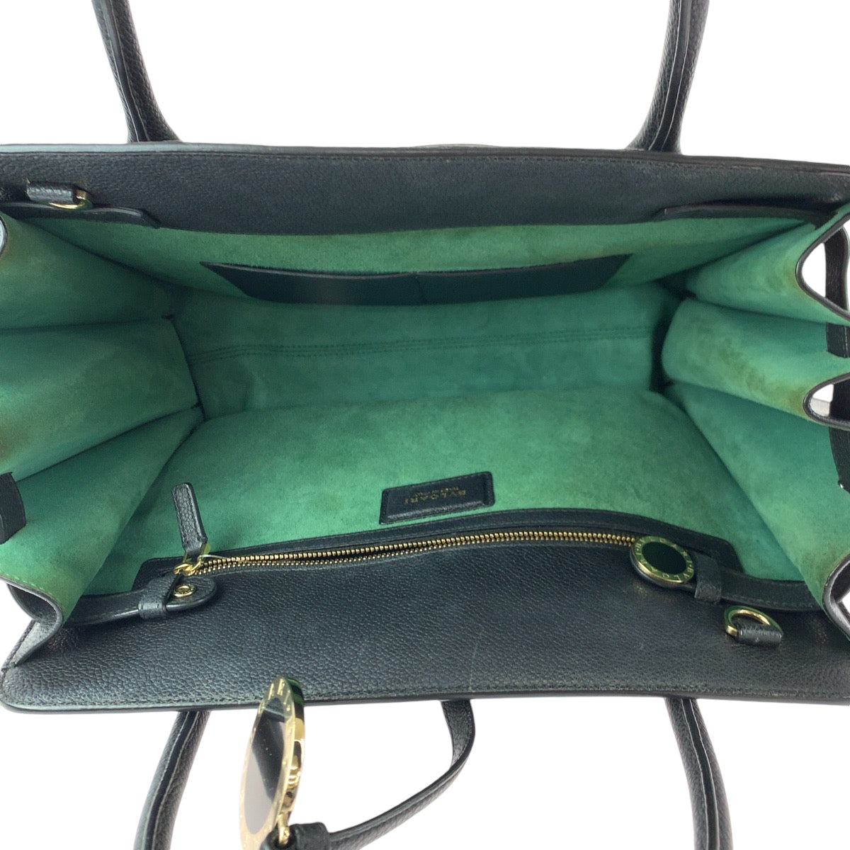13407
BVLGARI ブルガリ アルバ ブラック 黒 ゴールド金具 レザー トートバッグ ハンドバッグ ショルダーバッグ  レディース