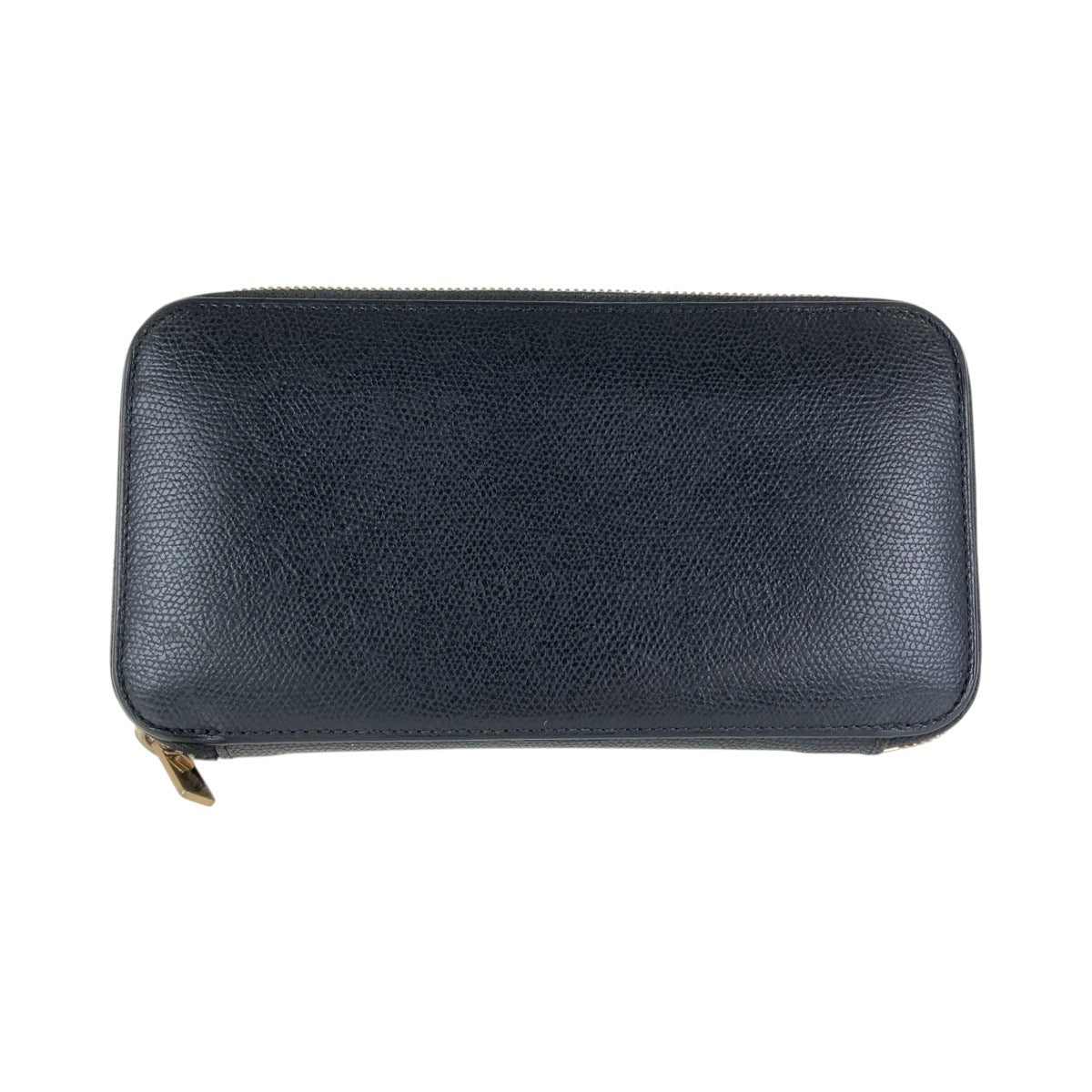13408
Valextra ヴァレクストラ 男女兼用 ブラック ゴールド金具 レザー 長財布 ラウンドファスナー  メンズ