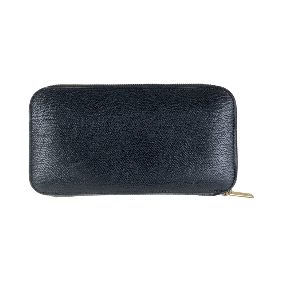 13408
Valextra ヴァレクストラ 男女兼用 ブラック ゴールド金具 レザー 長財布 ラウンドファスナー  メンズ