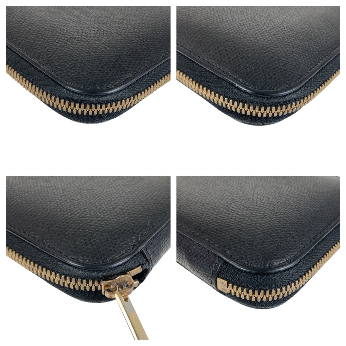 13408
Valextra ヴァレクストラ 男女兼用 ブラック ゴールド金具 レザー 長財布 ラウンドファスナー  メンズ