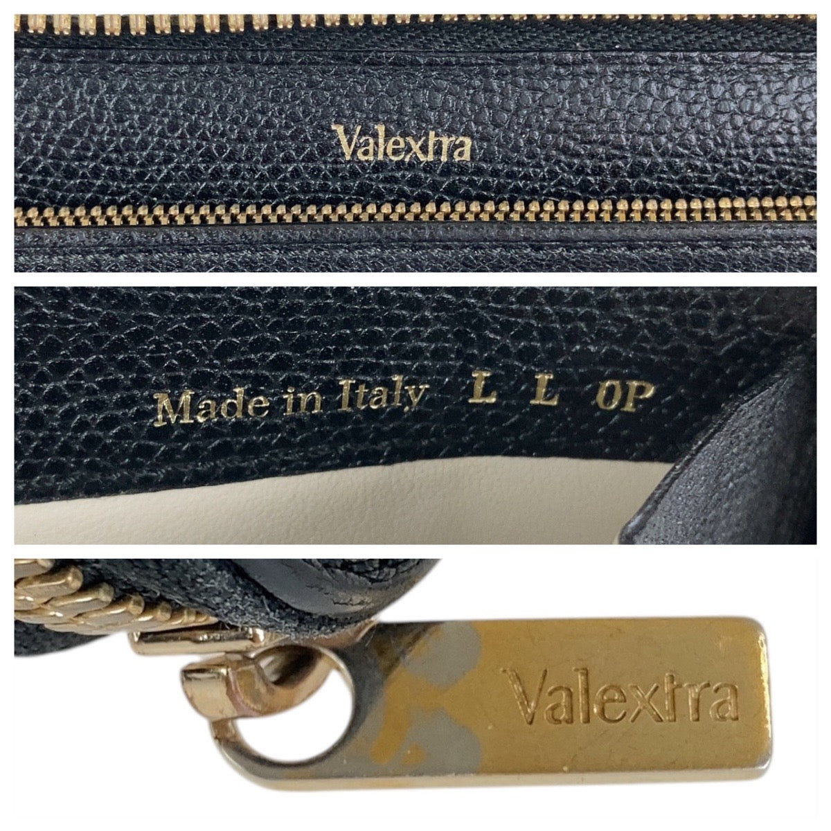 13408
Valextra ヴァレクストラ 男女兼用 ブラック ゴールド金具 レザー 長財布 ラウンドファスナー  メンズ
