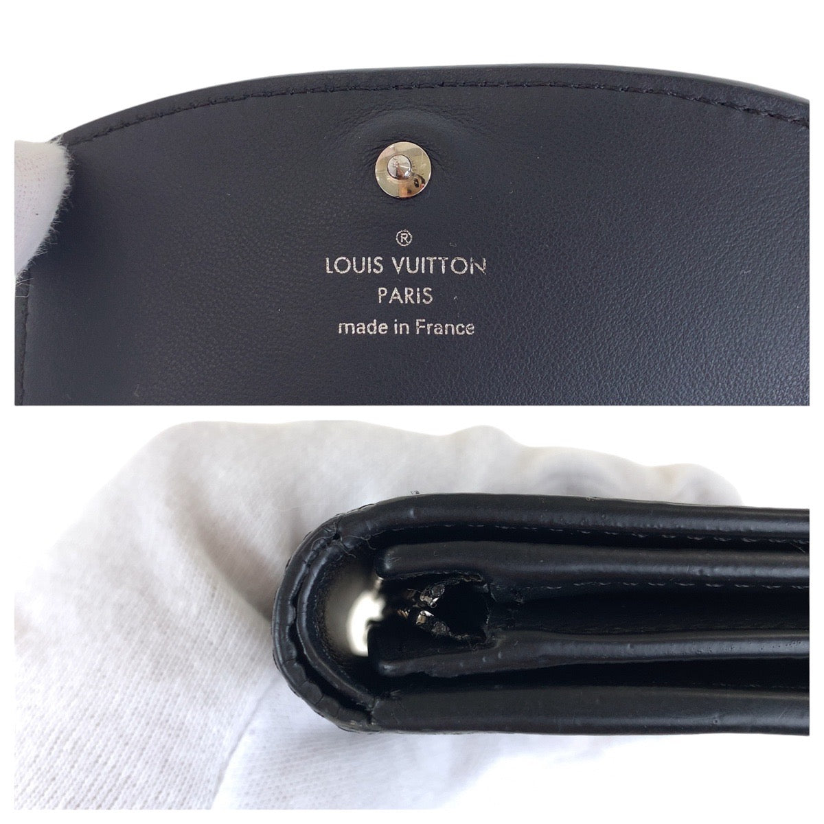 13409
LOUIS VUITTON ルイヴィトン モノグラム マヒナ ポルトフォイユ イリス コンパクト ブラック 黒 シルバー金具 レザー M62540 折財布 コンパクトウォレット 男女兼用  レディース