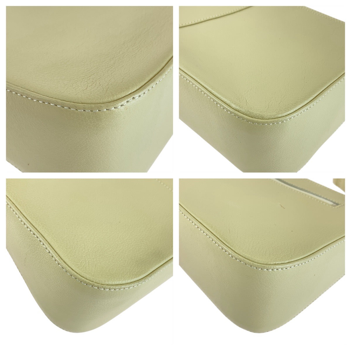 13412
BURBERRY バーバリー 中チェック柄 オフホワイト クリーム ゴールド金具 レザー ショルダーバッグ ハンドバッグ   レディース ABP16