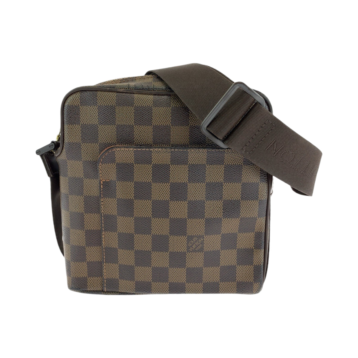 13415
LOUIS VUITTON ルイヴィトン ダミエ オラフPM ブラウン ゴールド金具 PVC N41442 ショルダーバッグ ポシェット  レディース