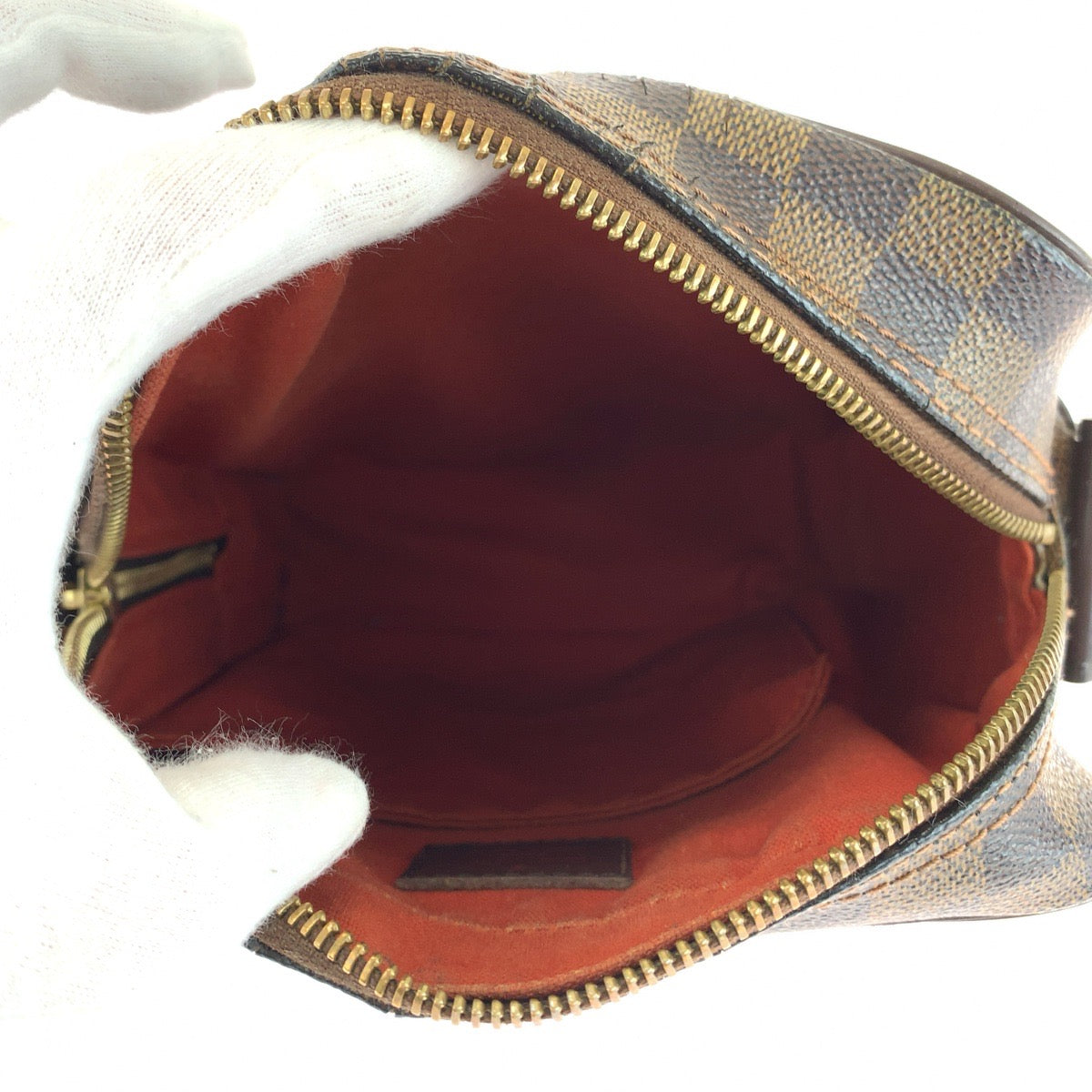 13415
LOUIS VUITTON ルイヴィトン ダミエ オラフPM ブラウン ゴールド金具 PVC N41442 ショルダーバッグ ポシェット  レディース