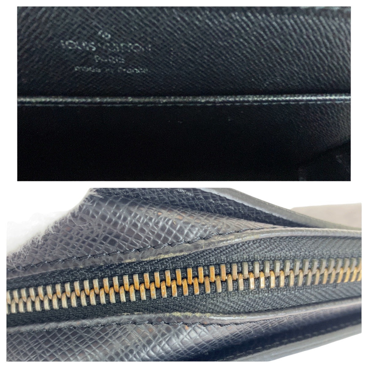 13416
LOUIS VUITTON ルイヴィトン タイガ バイカル アルドワーズ 黒 シルバー金具 レザー M30182 セカンドバッグ クラッチバッグ  メンズ