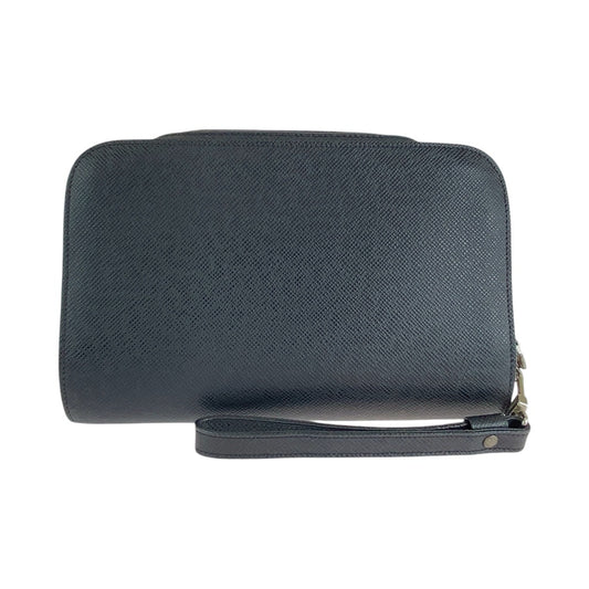 13416
LOUIS VUITTON ルイヴィトン タイガ バイカル アルドワーズ 黒 シルバー金具 レザー M30182 セカンドバッグ クラッチバッグ  メンズ