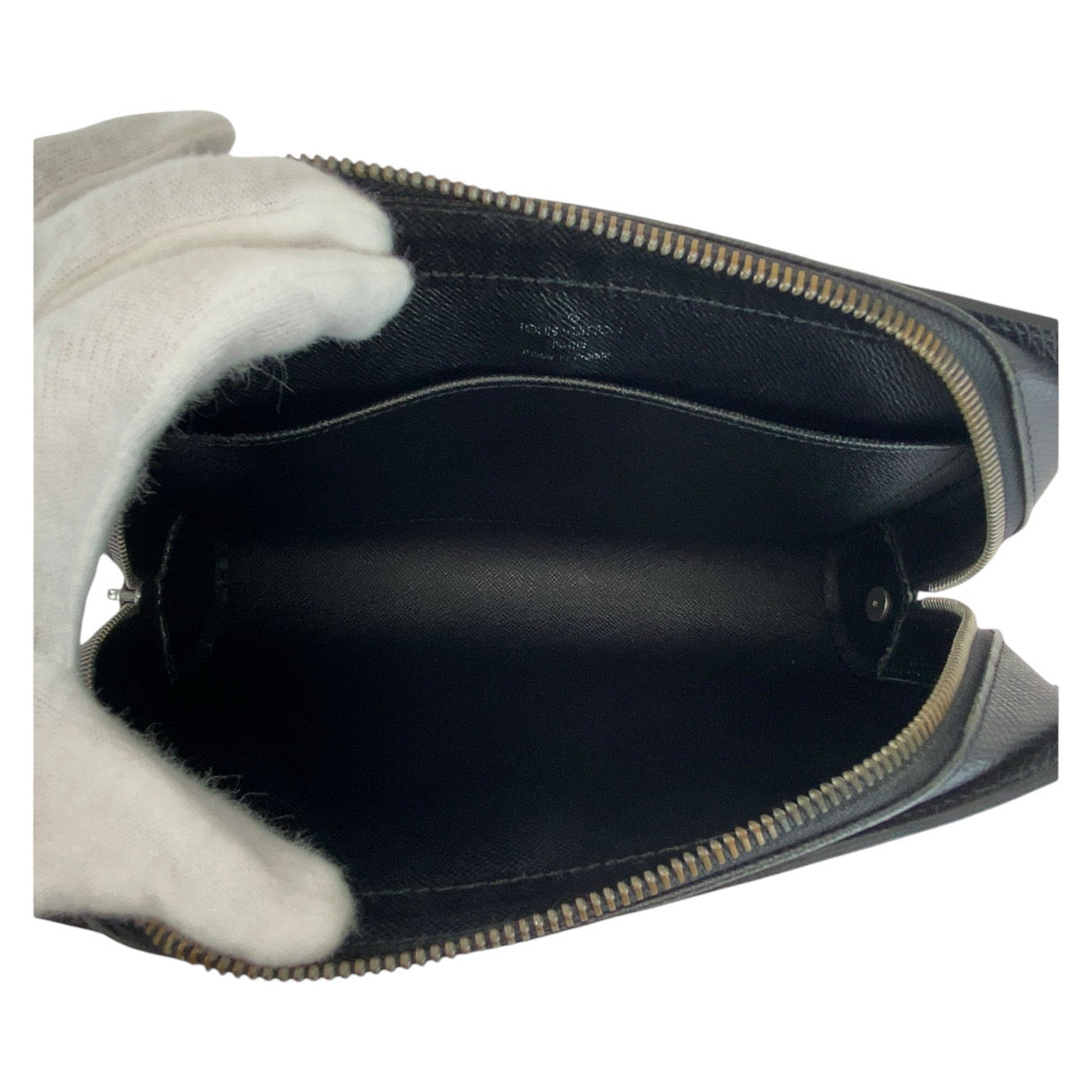 13416
LOUIS VUITTON ルイヴィトン タイガ バイカル アルドワーズ 黒 シルバー金具 レザー M30182 セカンドバッグ クラッチバッグ  メンズ