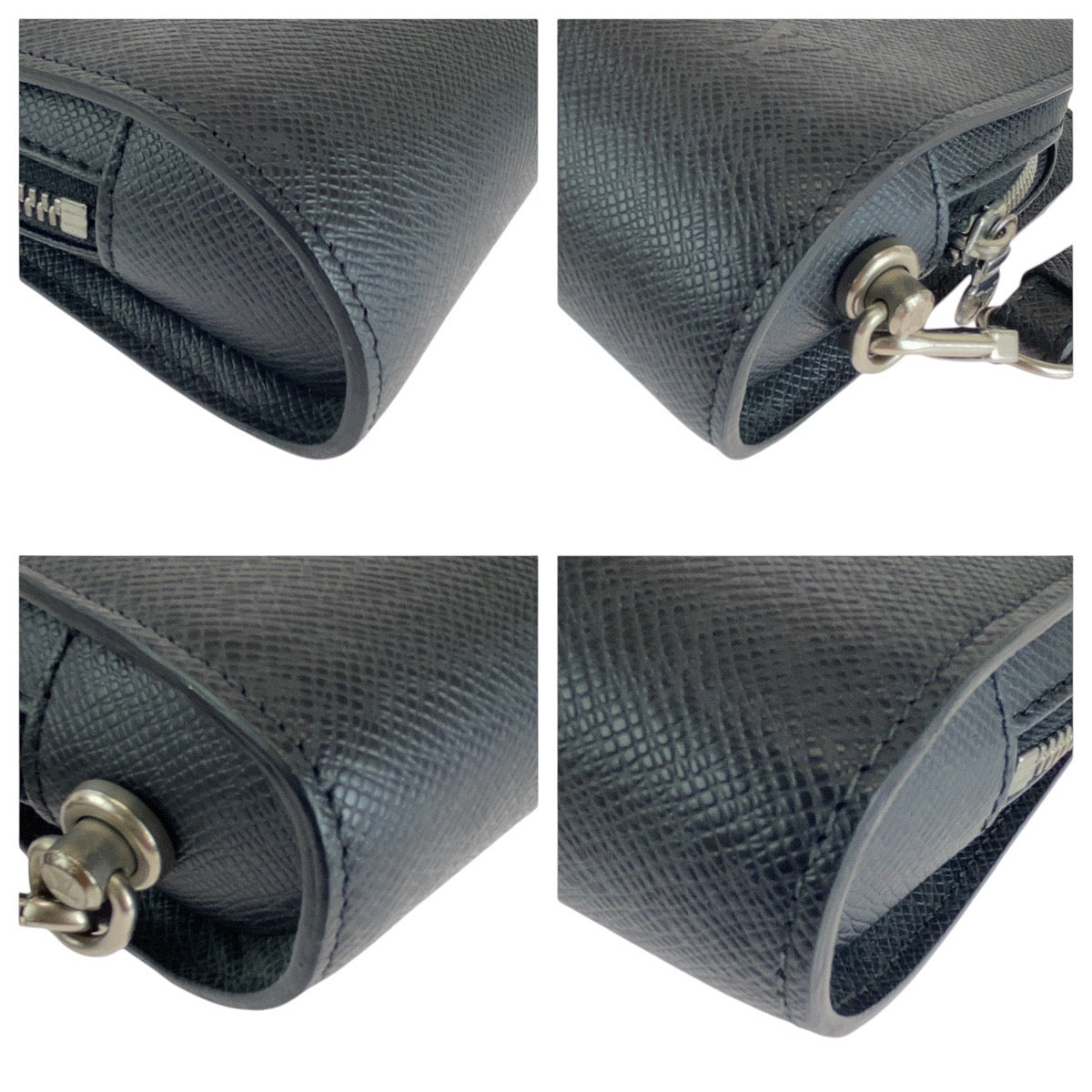 13416
LOUIS VUITTON ルイヴィトン タイガ バイカル アルドワーズ 黒 シルバー金具 レザー M30182 セカンドバッグ クラッチバッグ  メンズ