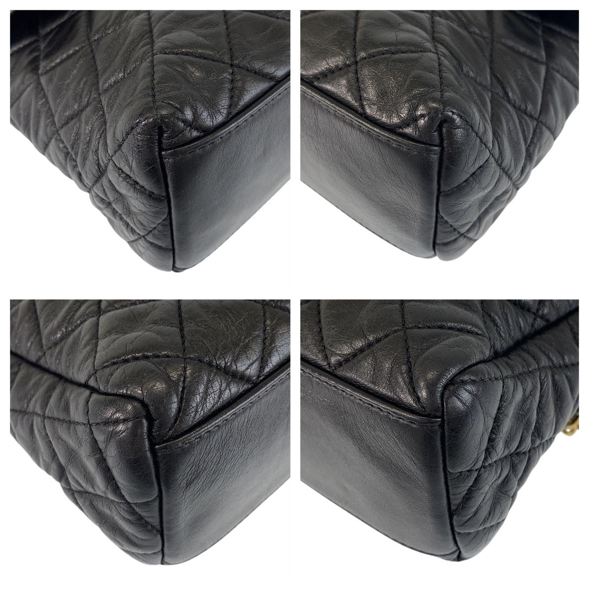 14080
CHANEL シャネル マトラッセ ターンロック ブラック 黒 ゴールド金具 ラムスキン ショルダーバッグ チェーンショルダーバッグ  レディース