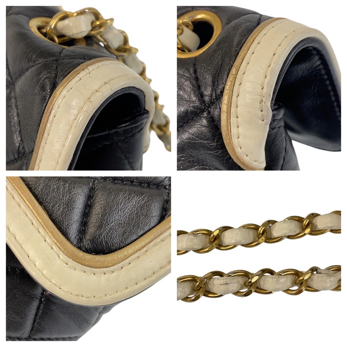 14080
CHANEL シャネル マトラッセ ターンロック ブラック 黒 ゴールド金具 ラムスキン ショルダーバッグ チェーンショルダーバッグ  レディース