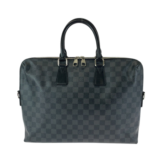 12776
LOUIS VUITTON ルイヴィトン ダミエ グラフィット ポルトドキュマン ジュール PDJ ブラック グレー シルバー金具 PVC N48224 ビジネスバッグ ブリーフケース  メンズ