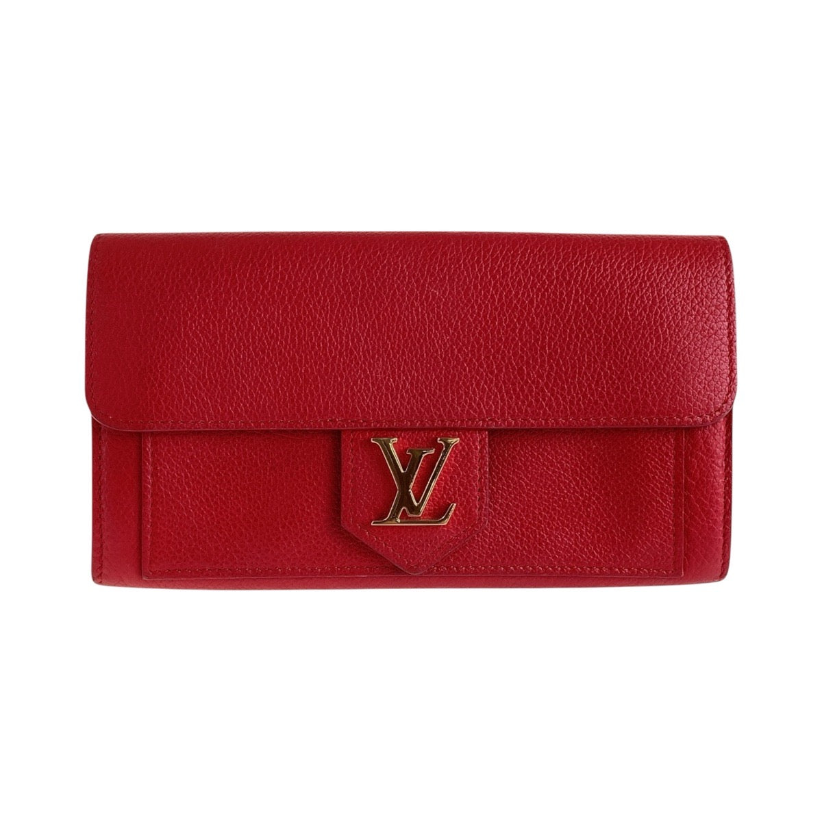 13419
LOUIS VUITTON ルイヴィトン ポルトフォイユ ロックミー レッド ゴールド金具 レザー M61277 長財布 ロングウォレット  レディース