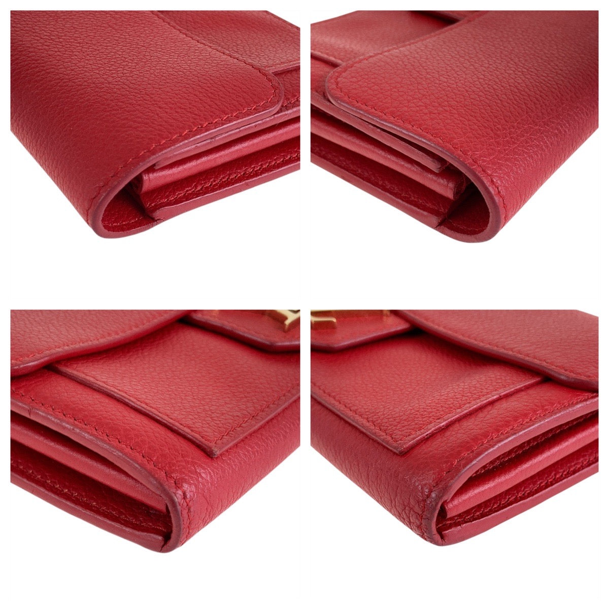 13419
LOUIS VUITTON ルイヴィトン ポルトフォイユ ロックミー レッド ゴールド金具 レザー M61277 長財布 ロングウォレット  レディース