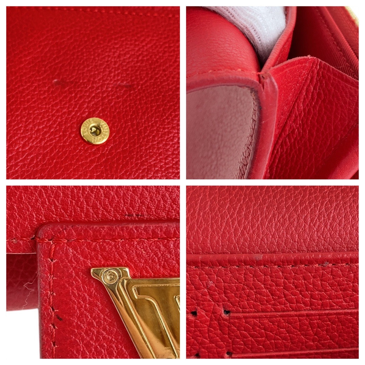 13419
LOUIS VUITTON ルイヴィトン ポルトフォイユ ロックミー レッド ゴールド金具 レザー M61277 長財布 ロングウォレット  レディース