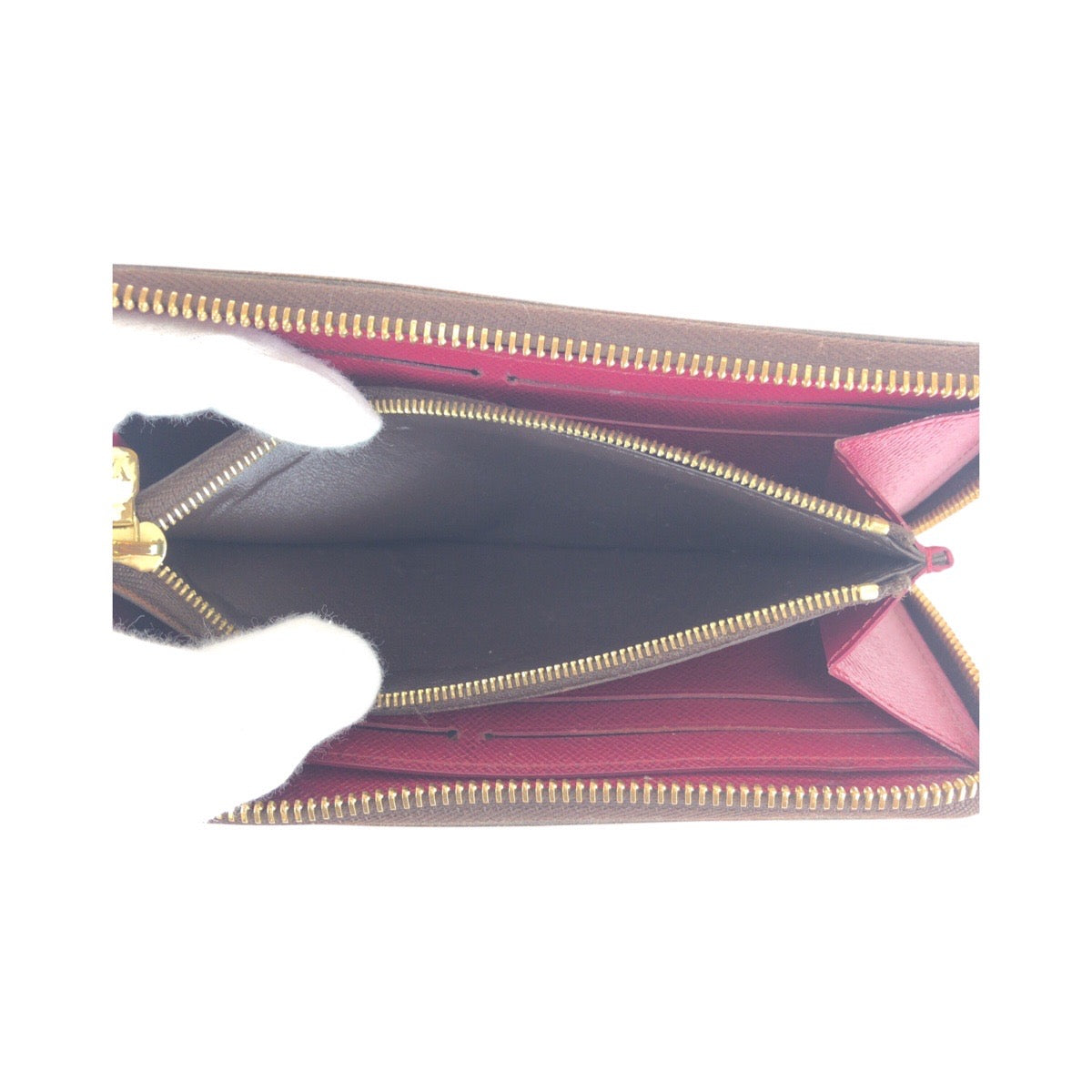 13421
LOUIS VUITTON ルイヴィトン モノグラム ポルトフォイユ クレマンス フーシャ ゴールド金具 PVC M60742 ロングウォレット  レディース