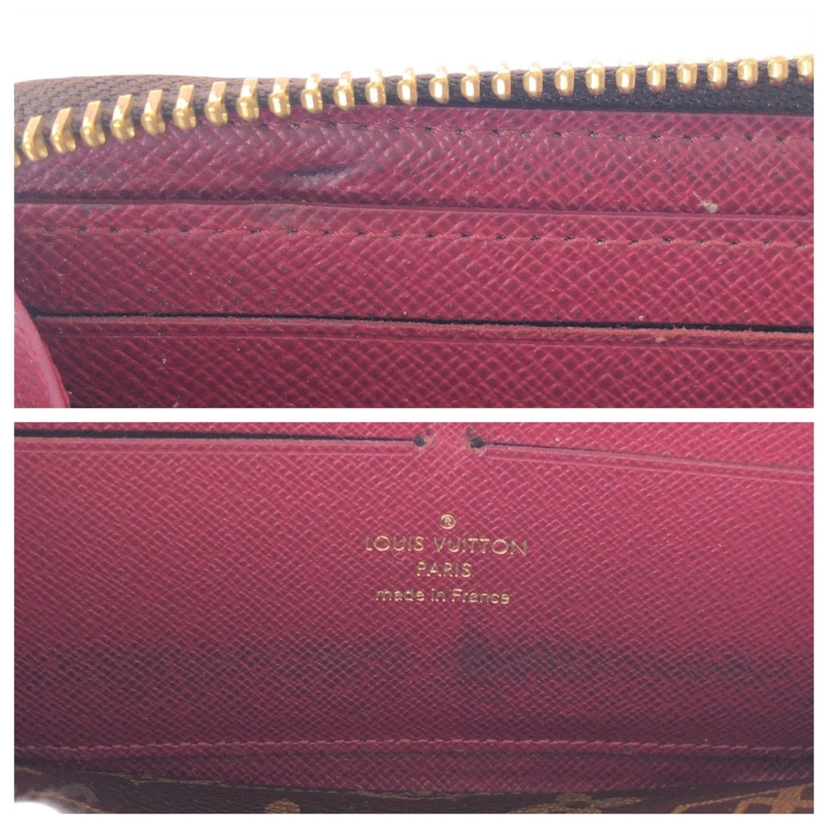13421
LOUIS VUITTON ルイヴィトン モノグラム ポルトフォイユ クレマンス フーシャ ゴールド金具 PVC M60742 ロングウォレット  レディース