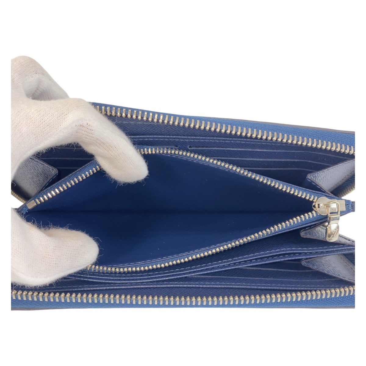 13425
LOUIS VUITTON ルイヴィトン エピ ジッピーウォレット 男女兼用 ネイビー シルバー金具 エピレザー M61873 長財布 ロングウォレット  メンズ