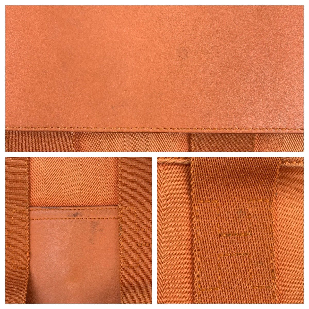 13426
HERMES エルメス ヴァルパライソ オレンジ シルバー金具 キャンバス / レザー ハンドバッグ トートバッグ  レディース