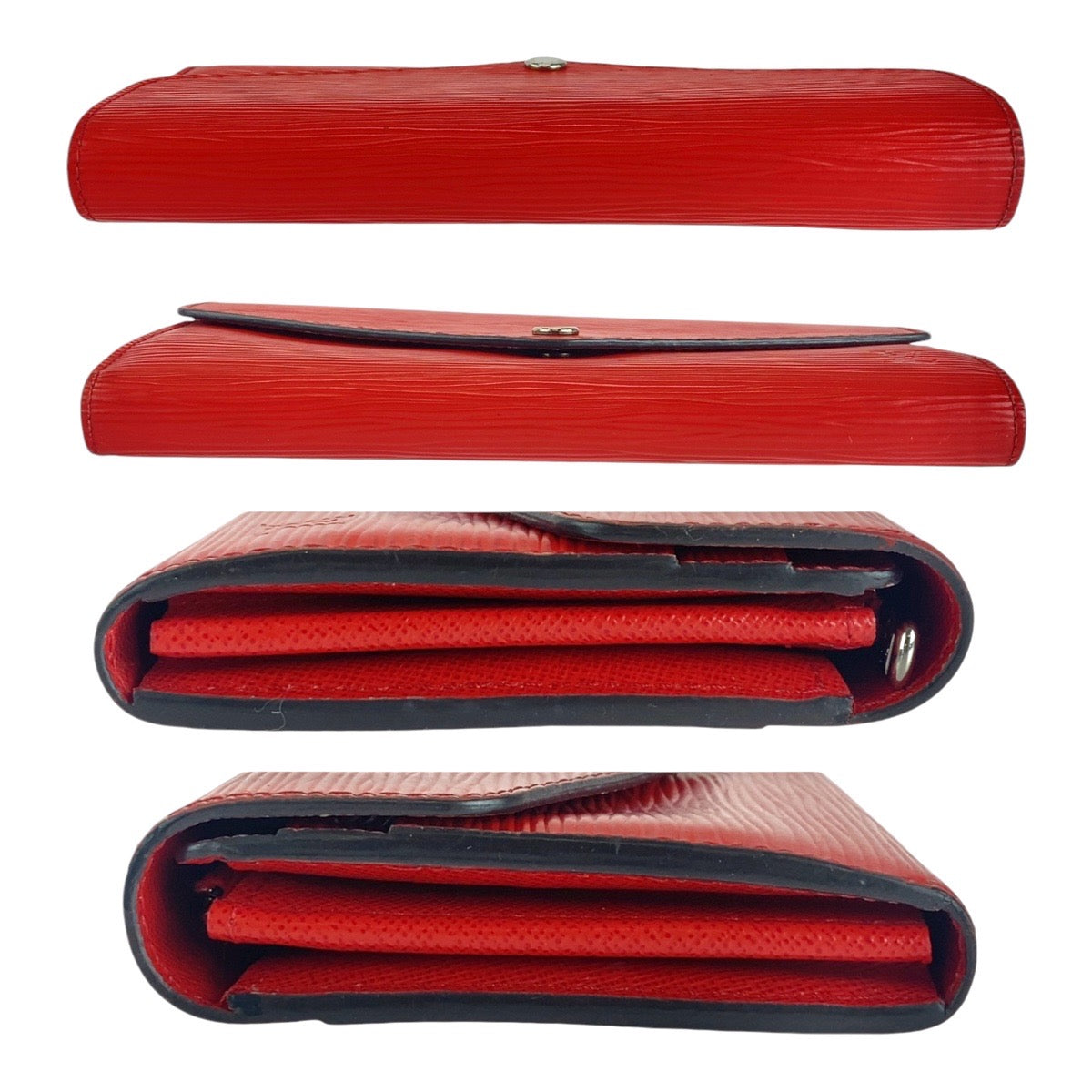 13427
LOUIS VUITTON ルイヴィトン エピ ポルトフォイユ サラ コクリコ シルバー金具 エピレザー M60723 ロングウォレット  レディース