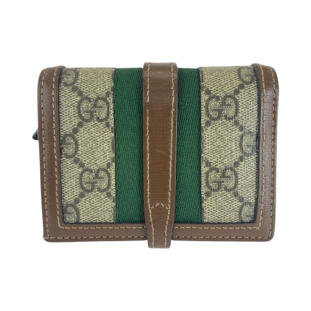13428
GUCCI グッチ ジャッキー ブラウン マルチカラー ゴールド金具 GGスプリームキャンバス / レザー 645536 折財布 コンパクトウォレット  レディース ABP26