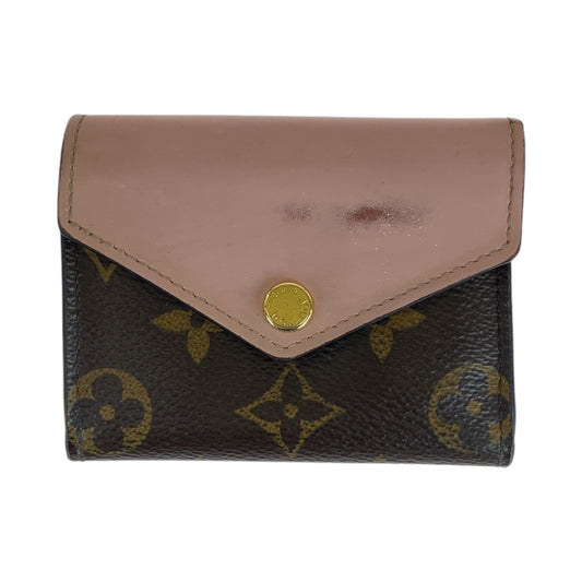 12780
LOUIS VUITTON ルイヴィトン モノグラム ポルトフォイユ ゾエ ローズバレリーヌ ピンク ブラウン ゴールド金具 レザー / PVC M62933 折財布 コンパクトウォレット  レディース