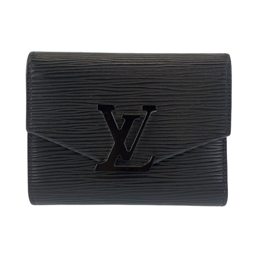 LOUIS VUITTON ルイヴィトン エピ ポルトフォイユ ヴィクトリーヌ ノワール ブラック 黒 シルバー金具 エピレザー M69218 折財布 コンパクトウォレット  レディース