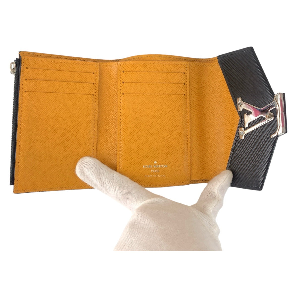LOUIS VUITTON ルイヴィトン エピ ポルトフォイユ ヴィクトリーヌ ノワール ブラック 黒 シルバー金具 エピレザー M69218 折財布 コンパクトウォレット  レディース