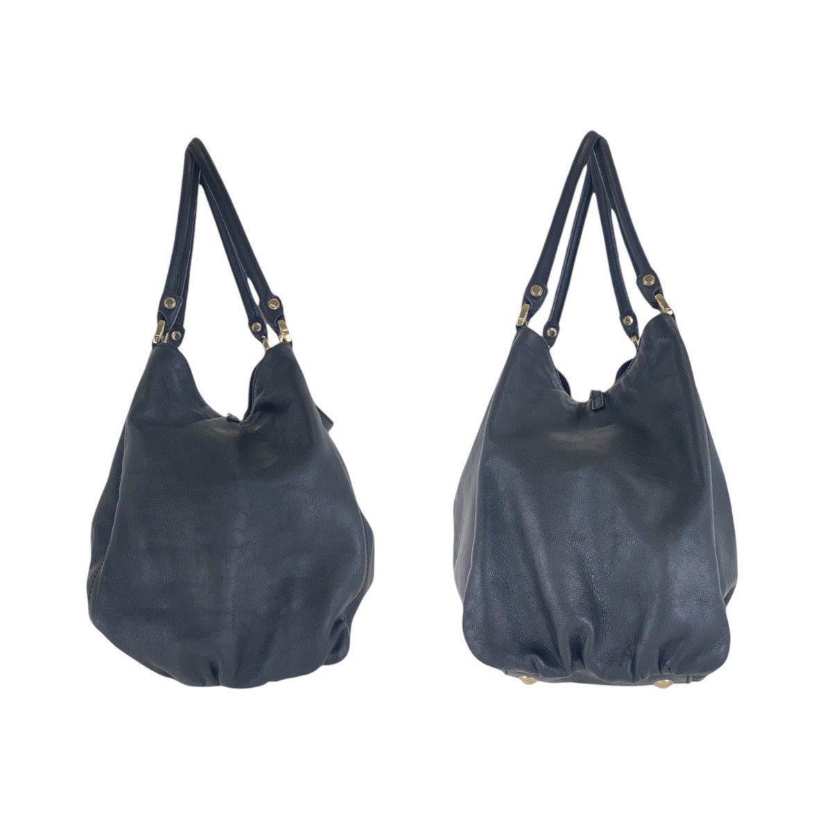 13430
GUCCI グッチ アビー ブラック 黒 ゴールド金具 レザー 189835 ホーボー ショルダーバッグ  レディース