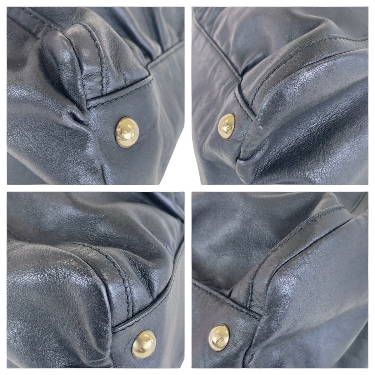 13430
GUCCI グッチ アビー ブラック 黒 ゴールド金具 レザー 189835 ホーボー ショルダーバッグ  レディース