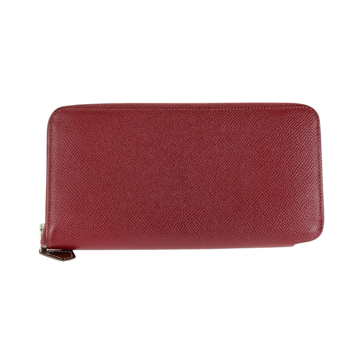 13437
HERMES エルメス アザップロング シルクイン ルビー ワインレッド ボルドー シルバー金具 ヴォーエプソン / シルク 長財布 ラウンドファスナー 男女兼用 X刻印  レディース