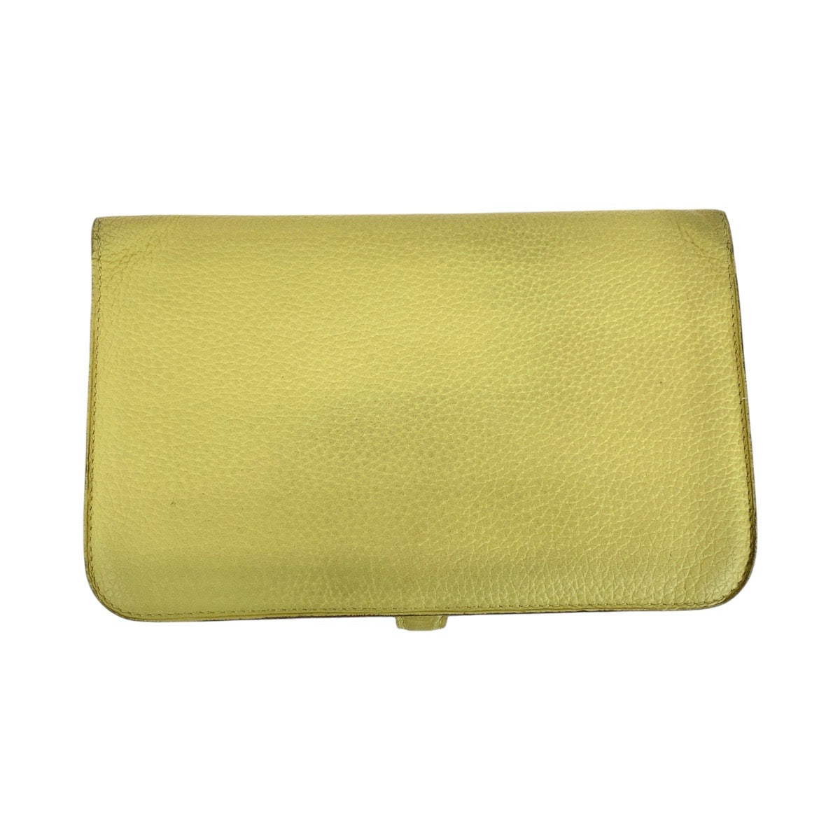 13438
HERMES エルメス ドゴンGM ジョーヌプッサン シルバー金具 トゴ 長財布 ロングウォレット 男女兼用 □R刻印  レディース AB22