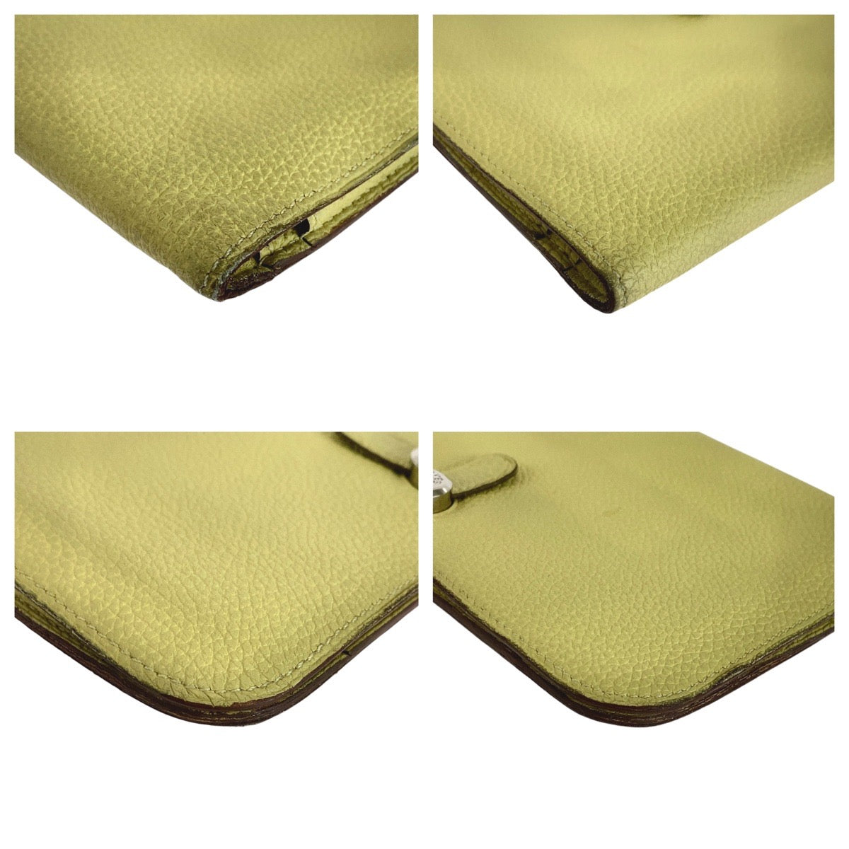 13438
HERMES エルメス ドゴンGM ジョーヌプッサン シルバー金具 トゴ 長財布 ロングウォレット 男女兼用 □R刻印  レディース AB22
