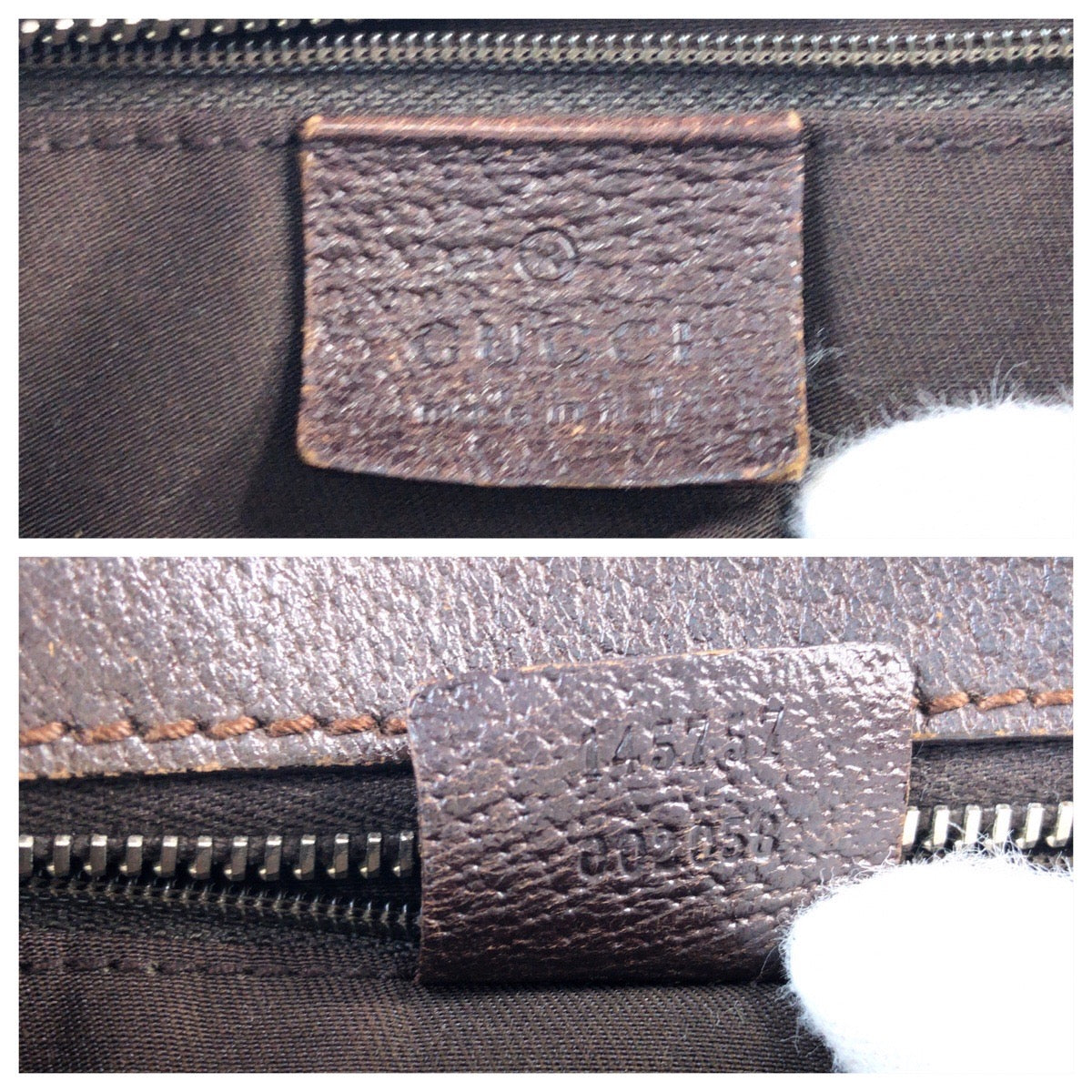 13439
GUCCI グッチ シェリーライン ベージュ シルバー金具 GGキャンバス / レザー 145757 ショルダーバッグ  レディース
