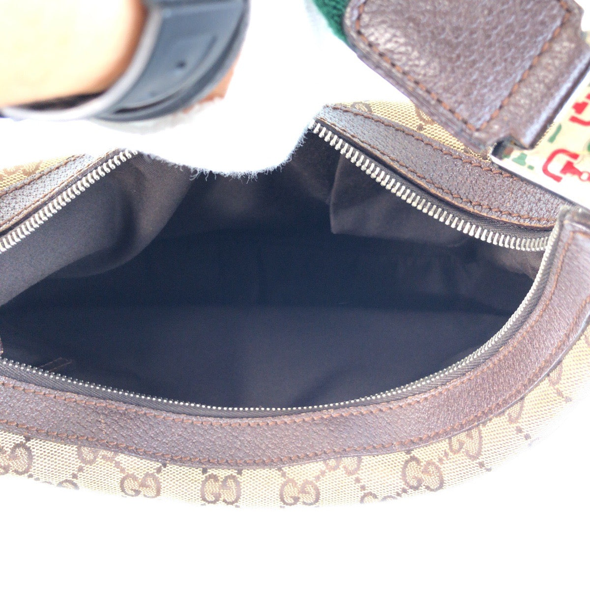 13439
GUCCI グッチ シェリーライン ベージュ シルバー金具 GGキャンバス / レザー 145757 ショルダーバッグ  レディース