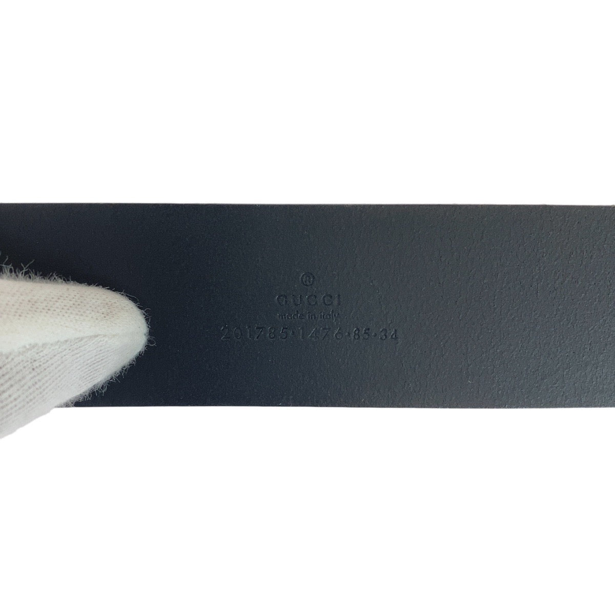 GUCCI グッチ シュバル ホース 85cm/34インチ ブラック ゴールド金具 レザー 201785 ベルト  メンズ