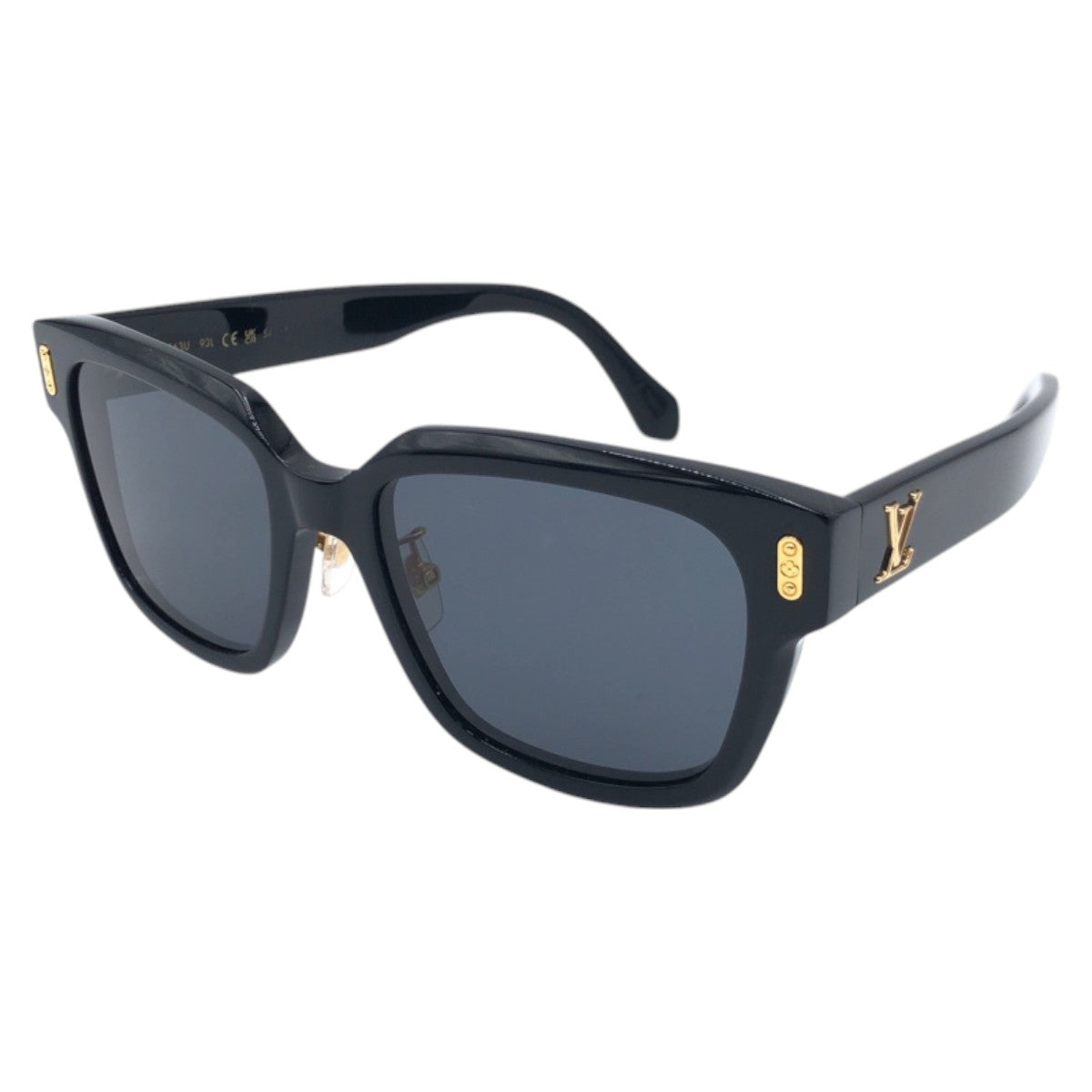 13442
LOUIS VUITTON ルイヴィトン コンディフェンス スクエア ブラック 黒 ゴールド プラスチック Z2063U 93L 54□18 150 サングラス ウェリントン  メンズ