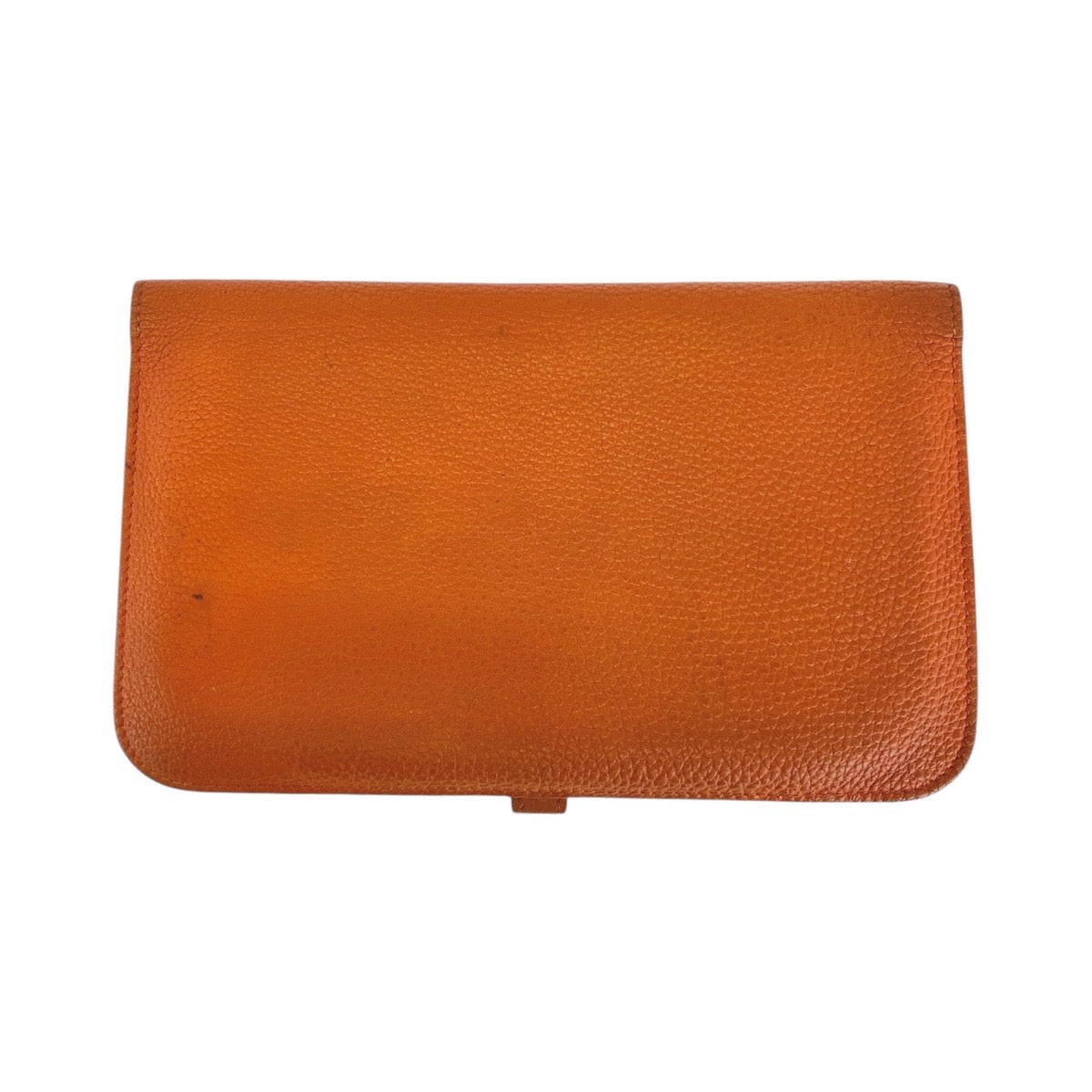 13443
HERMES エルメス ドゴンGM オレンジ シルバー金具 トゴ 長財布 ロングウォレット 男女兼用 □C刻印  レディース