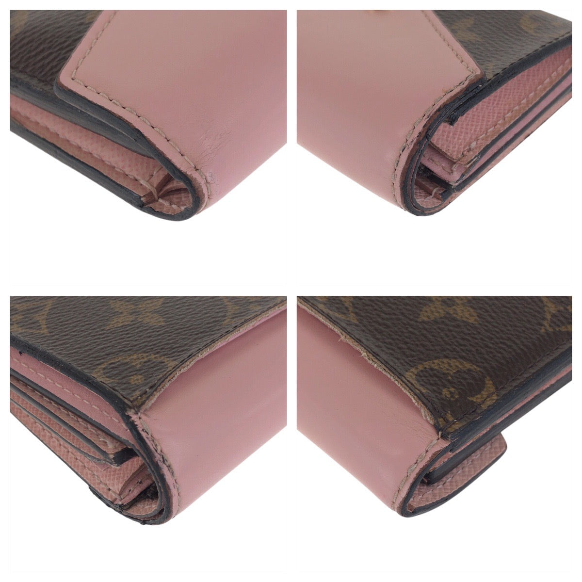 14082
LOUIS VUITTON ルイヴィトン モノグラム ポルトフォイユ ゾエ ローズバレリーヌ ピンク ブラウン ゴールド金具 PVC M62933 折財布 コンパクトウォレット  レディース