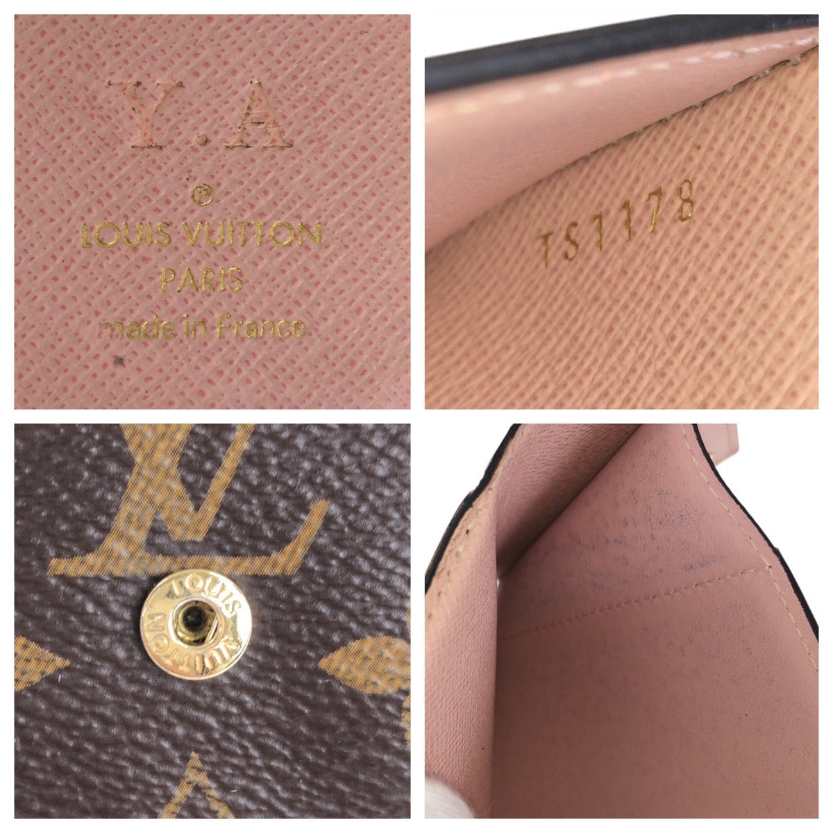 14082
LOUIS VUITTON ルイヴィトン モノグラム ポルトフォイユ ゾエ ローズバレリーヌ ピンク ブラウン ゴールド金具 PVC M62933 折財布 コンパクトウォレット  レディース