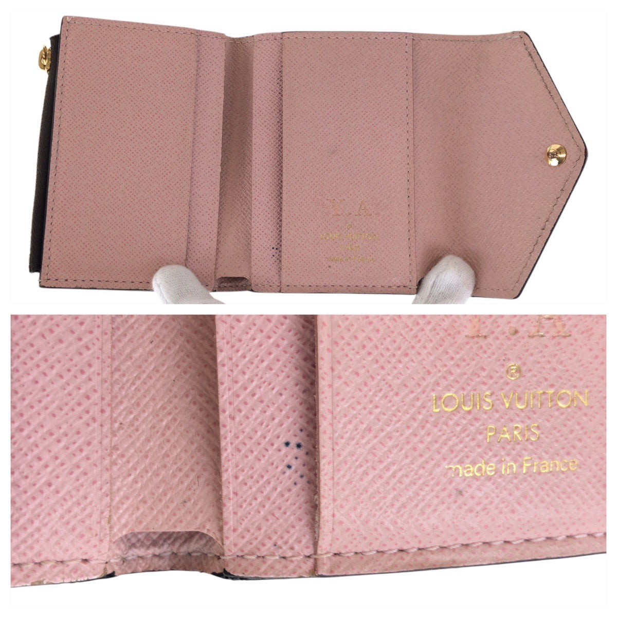14082
LOUIS VUITTON ルイヴィトン モノグラム ポルトフォイユ ゾエ ローズバレリーヌ ピンク ブラウン ゴールド金具 PVC M62933 折財布 コンパクトウォレット  レディース