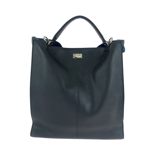 13445
FENDI フェンディ ピーカブー エックスライト ブラック 黒 シルバー金具 レザー 7VA447 ビジネスバッグ ブリーフケース  メンズ AB63