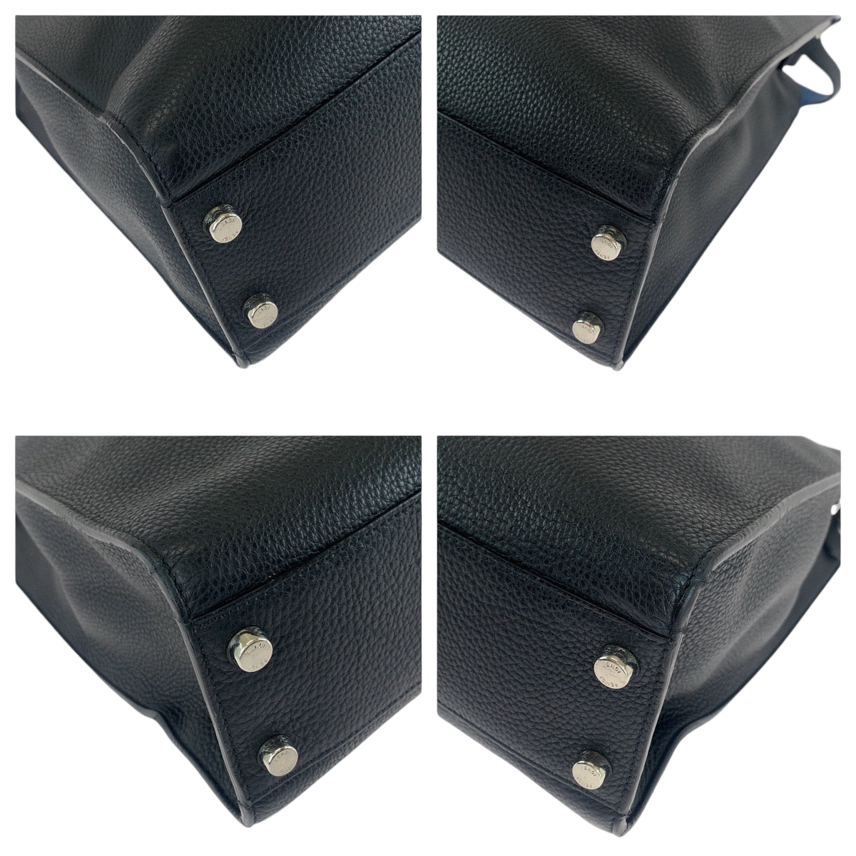 13445
FENDI フェンディ ピーカブー エックスライト ブラック 黒 シルバー金具 レザー 7VA447 ビジネスバッグ ブリーフケース  メンズ AB63